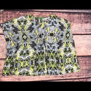 LOGO poncho Oversized Shirt Size L Green